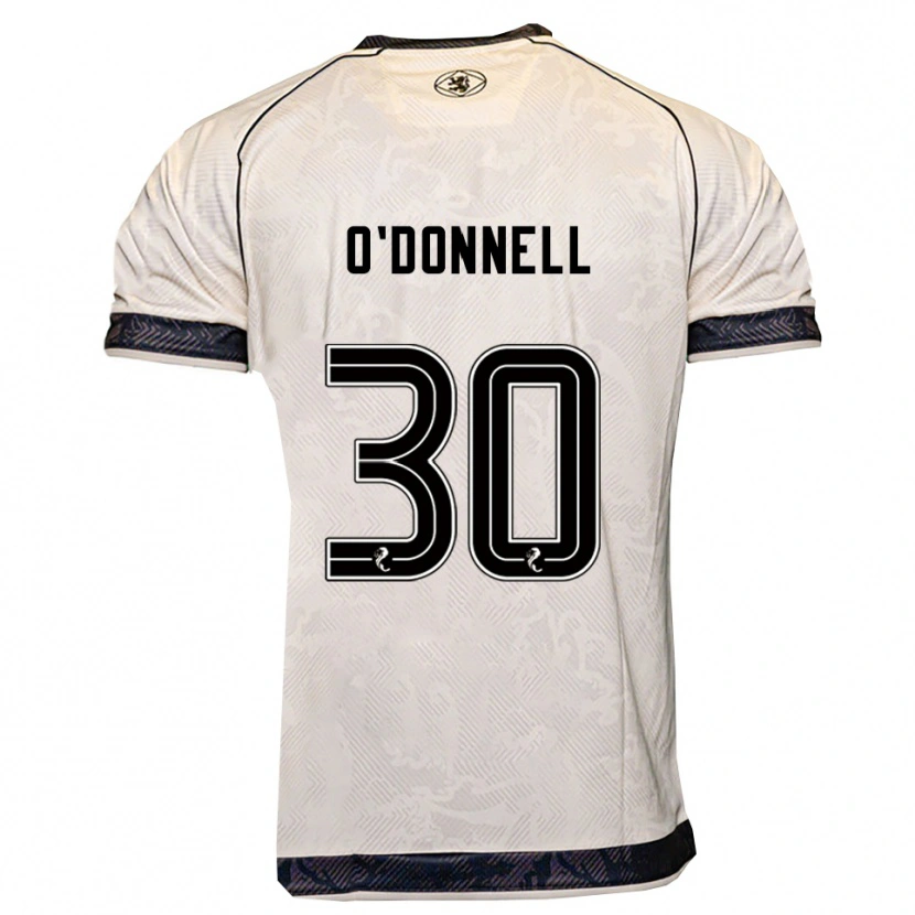 Danxen Mujer Camiseta Lewis O'donnell #30 Blanco Negro 2ª Equipación 2025/26 La Camisa