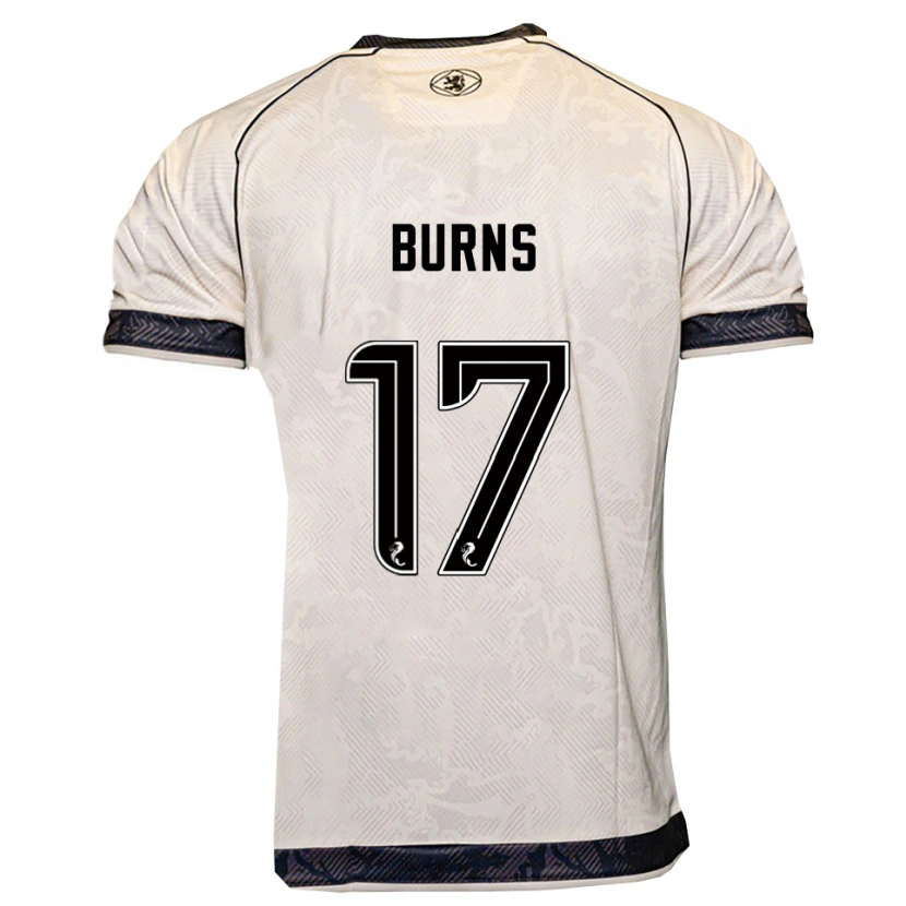 Danxen Mujer Camiseta Megan Burns #17 Blanco Negro 2ª Equipación 2025/26 La Camisa