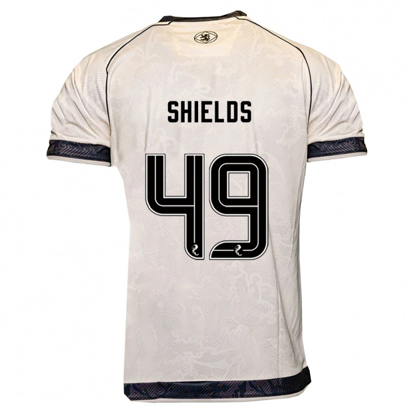 Danxen Mujer Camiseta Conal Shields #49 Blanco Negro 2ª Equipación 2025/26 La Camisa