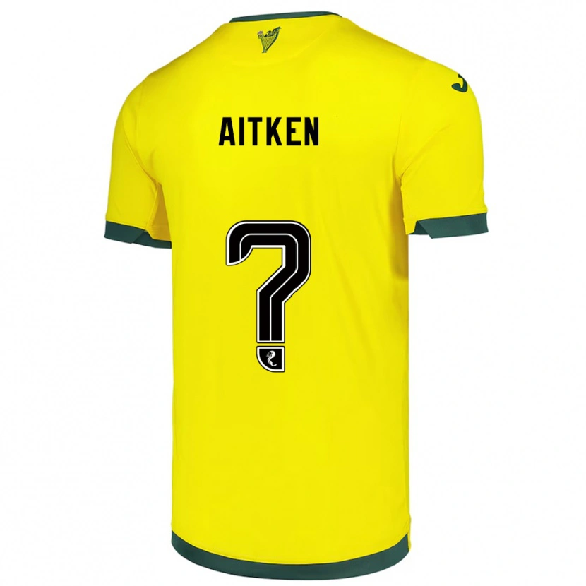Danxen Mujer Camiseta Conor Aitken #0 Amarillo Verde 2ª Equipación 2025/26 La Camisa
