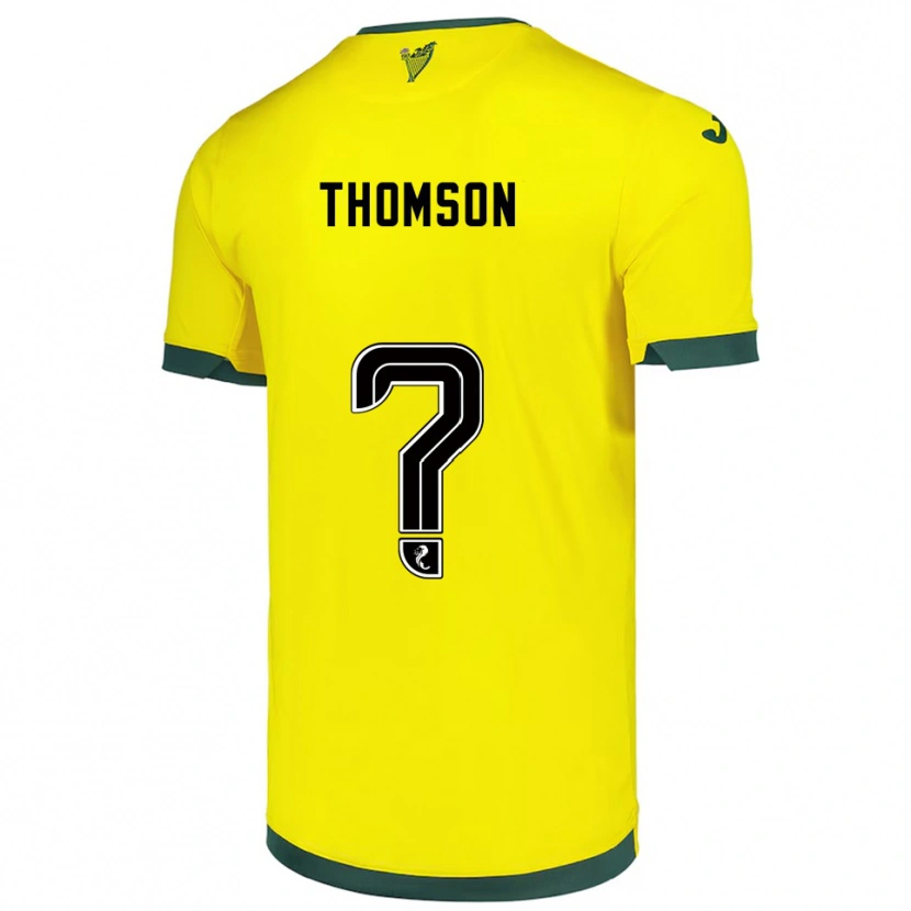 Danxen Mujer Camiseta Jackson Thomson #0 Amarillo Verde 2ª Equipación 2025/26 La Camisa