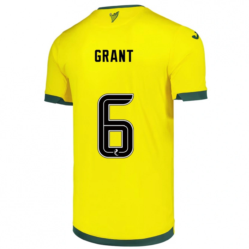 Danxen Mujer Camiseta Ciara Grant #6 Amarillo Verde 2ª Equipación 2025/26 La Camisa
