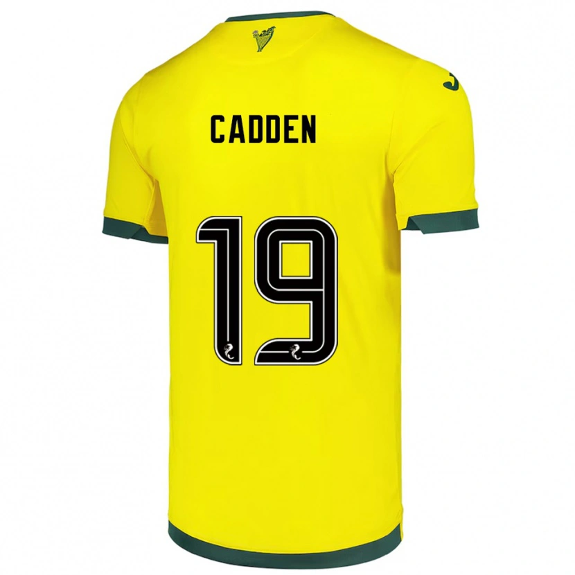 Danxen Mujer Camiseta Nicky Cadden #19 Amarillo Verde 2ª Equipación 2025/26 La Camisa
