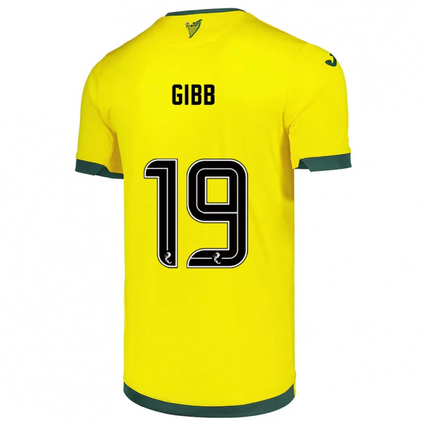 Danxen Mujer Camiseta Caley Gibb #19 Amarillo Verde 2ª Equipación 2025/26 La Camisa