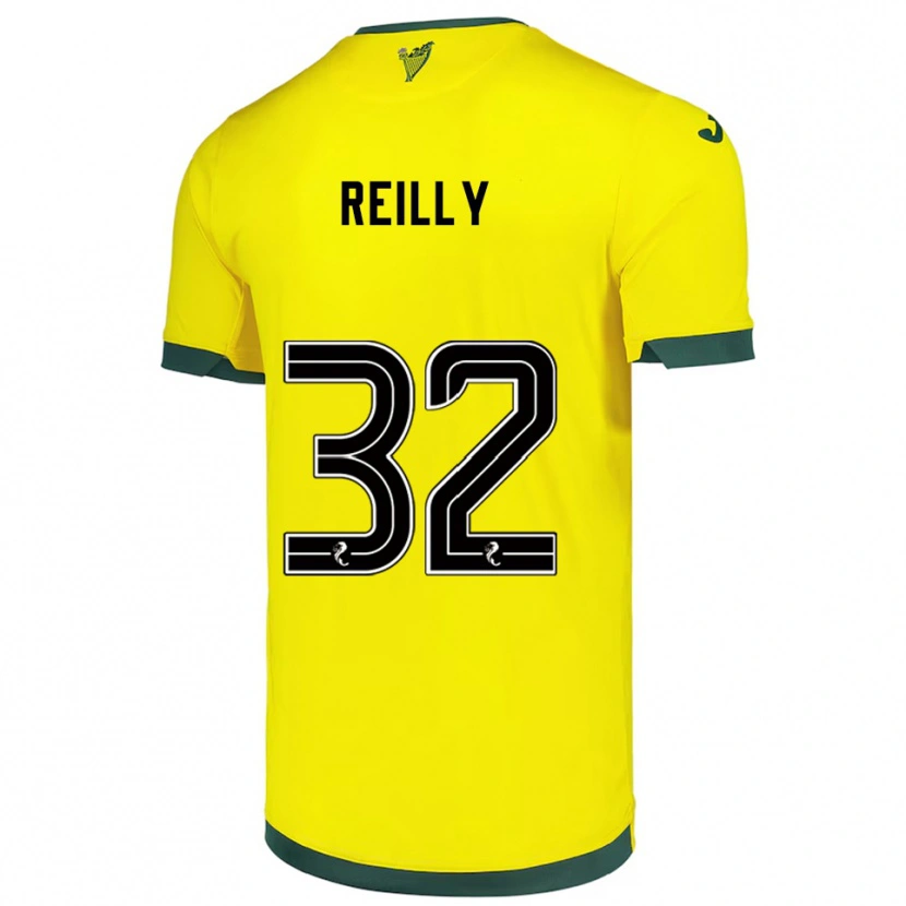 Danxen Mujer Camiseta Kirsten Reilly #32 Amarillo Verde 2ª Equipación 2025/26 La Camisa