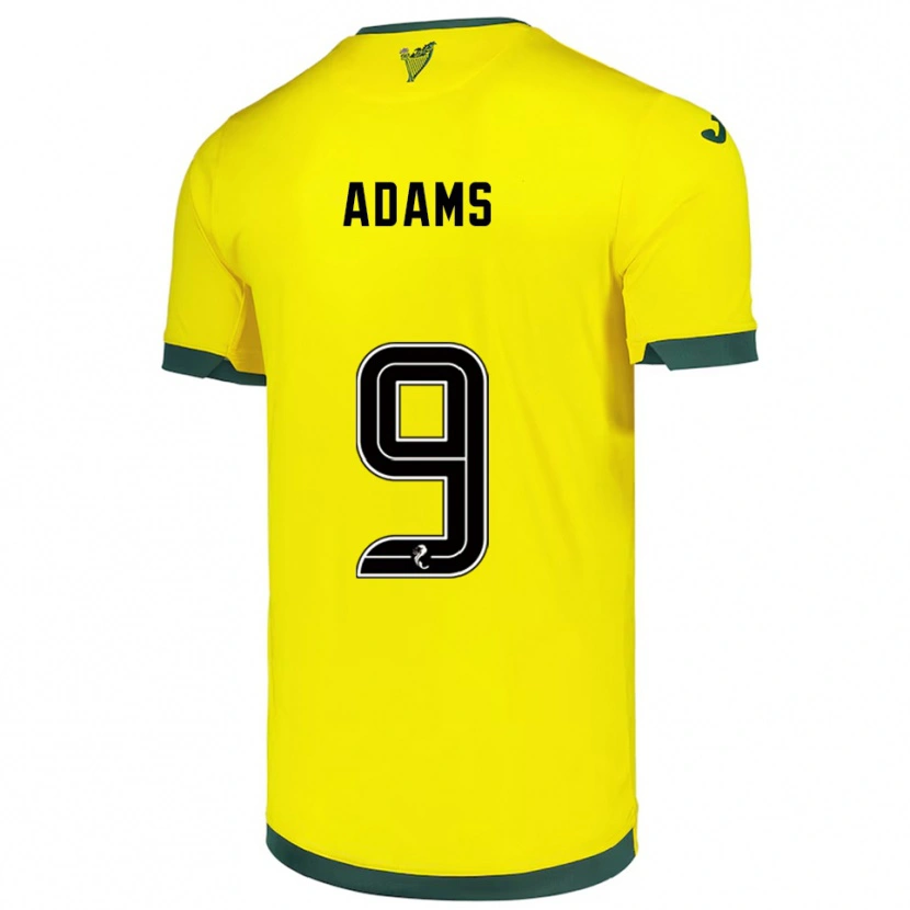 Danxen Mujer Camiseta Eilidh Adams #9 Amarillo Verde 2ª Equipación 2025/26 La Camisa