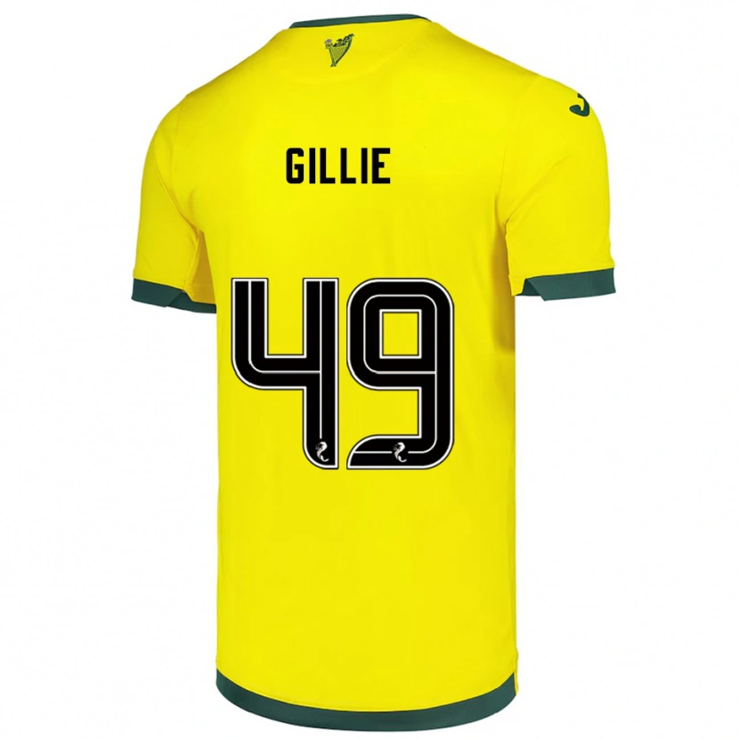Danxen Mujer Camiseta Lewis Gillie #49 Amarillo Verde 2ª Equipación 2025/26 La Camisa