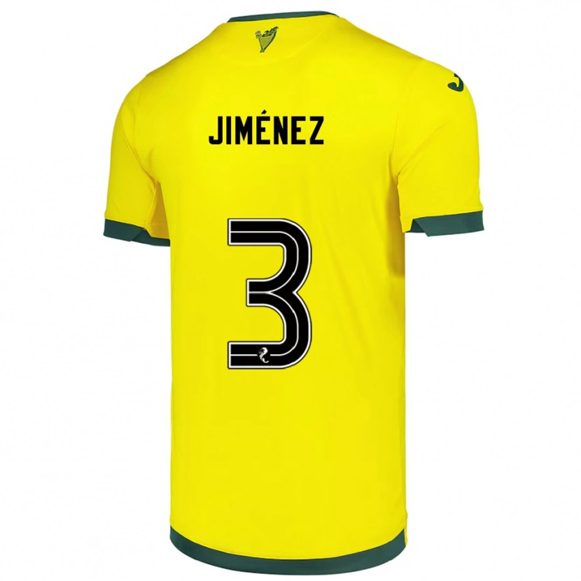 Danxen Mujer Camiseta Logan Jiménez #3 Amarillo Verde 2ª Equipación 2025/26 La Camisa