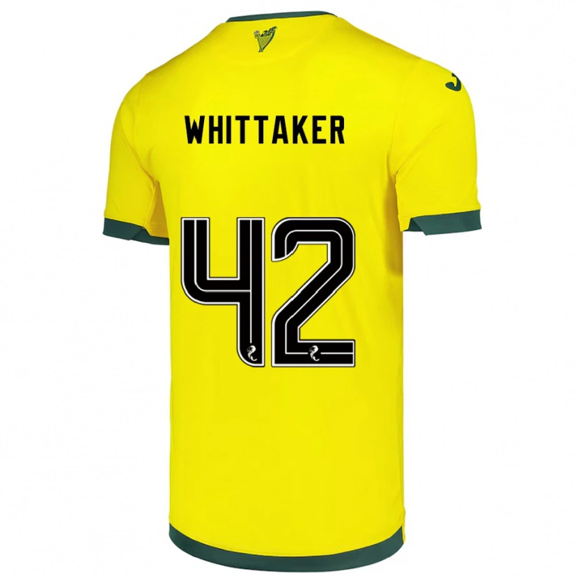 Danxen Mujer Camiseta Rory Whittaker #42 Amarillo Verde 2ª Equipación 2025/26 La Camisa