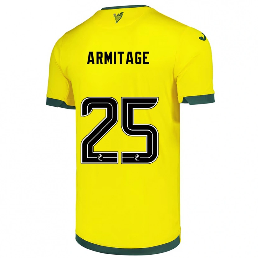 Danxen Mujer Camiseta Rowena Armitage #25 Amarillo Verde 2ª Equipación 2025/26 La Camisa