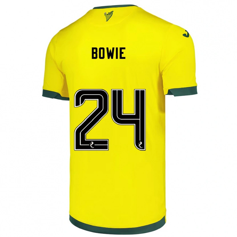 Danxen Mujer Camiseta Tegan Bowie #24 Amarillo Verde 2ª Equipación 2025/26 La Camisa