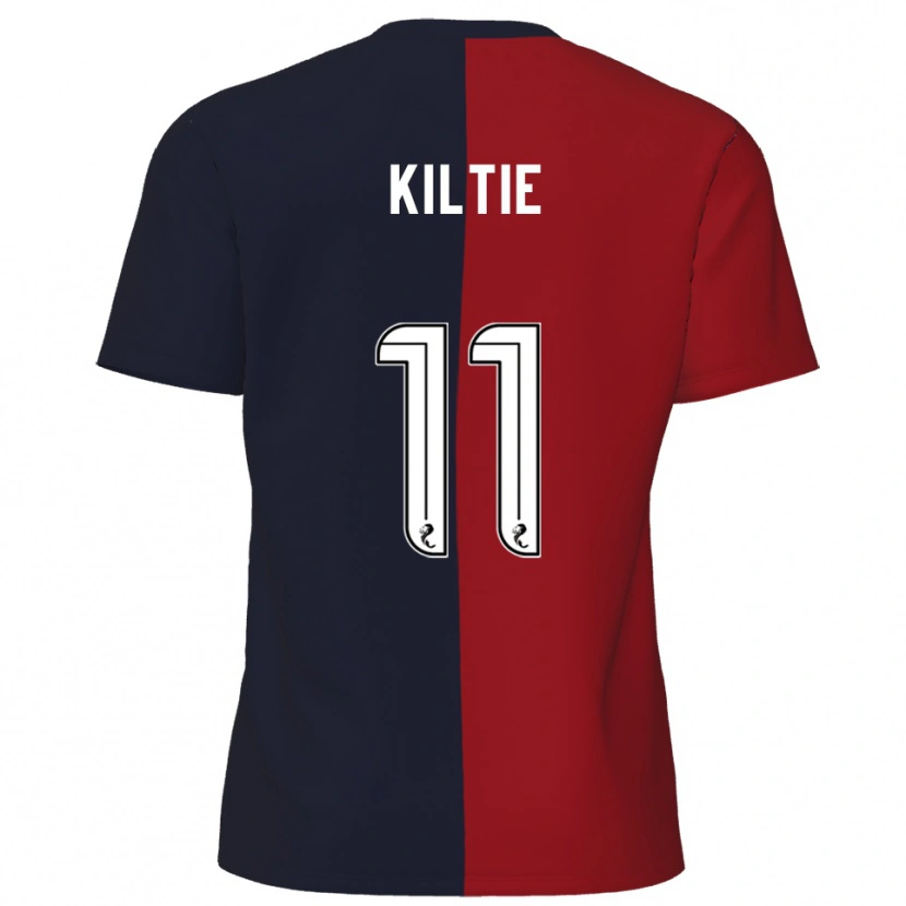 Danxen Mujer Camiseta Greg Kiltie #11 Rojo Azul Marino 2ª Equipación 2025/26 La Camisa