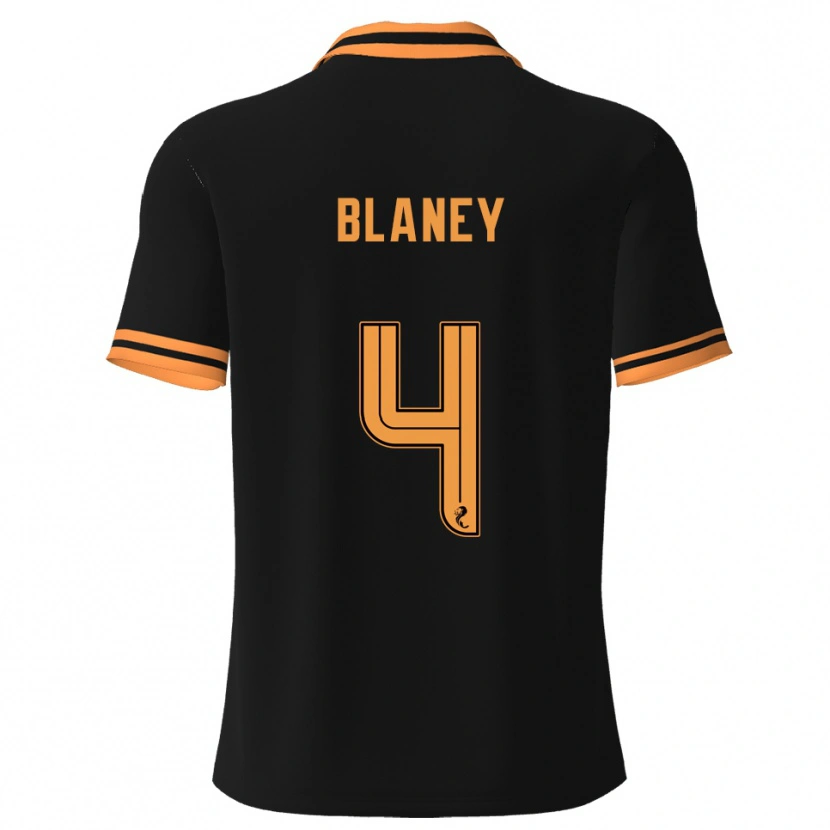 Danxen Mujer Camiseta Shane Blaney #4 Negro Amarillo 2ª Equipación 2025/26 La Camisa