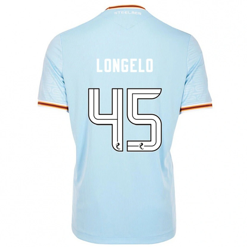 Danxen Mujer Camiseta Emmanuel Longelo #45 Celeste 2ª Equipación 2025/26 La Camisa