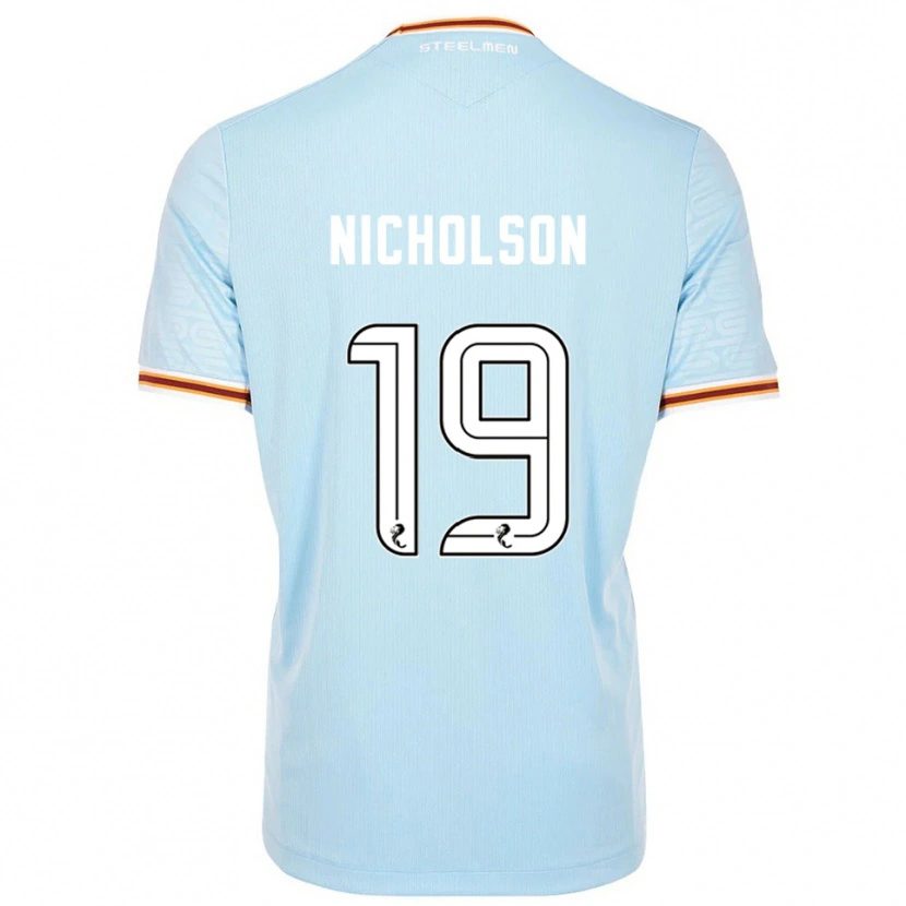 Danxen Mujer Camiseta Sam Nicholson #19 Celeste 2ª Equipación 2025/26 La Camisa