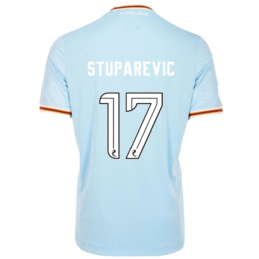 Danxen Mujer Camiseta Filip Stuparevic #17 Celeste 2ª Equipación 2025/26 La Camisa