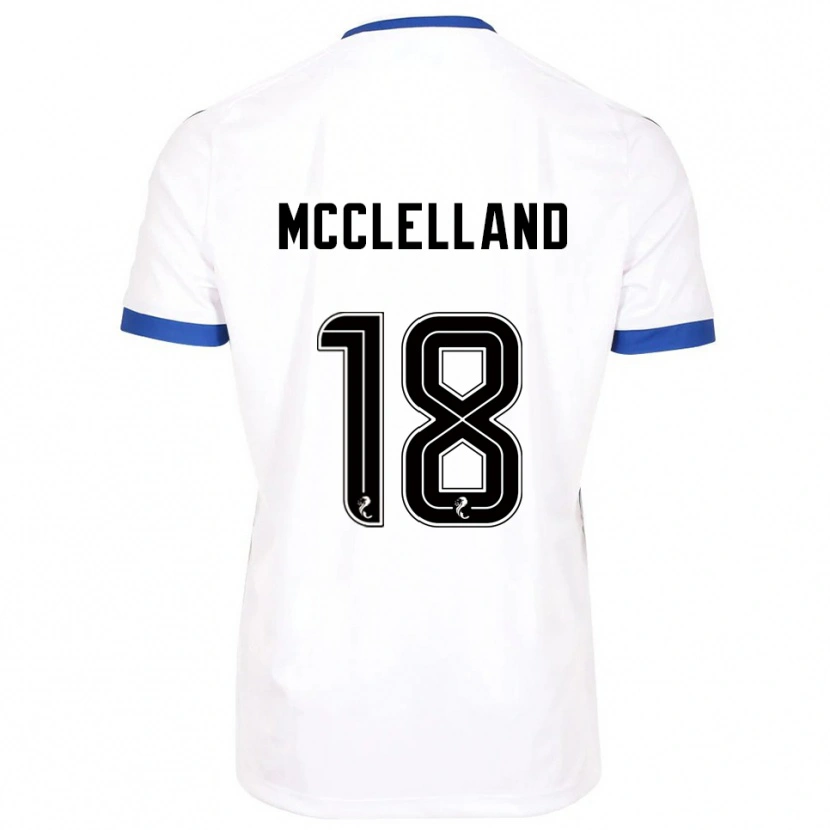 Danxen Mujer Camiseta Sam Mcclelland #18 Blanco Azul 2ª Equipación 2025/26 La Camisa