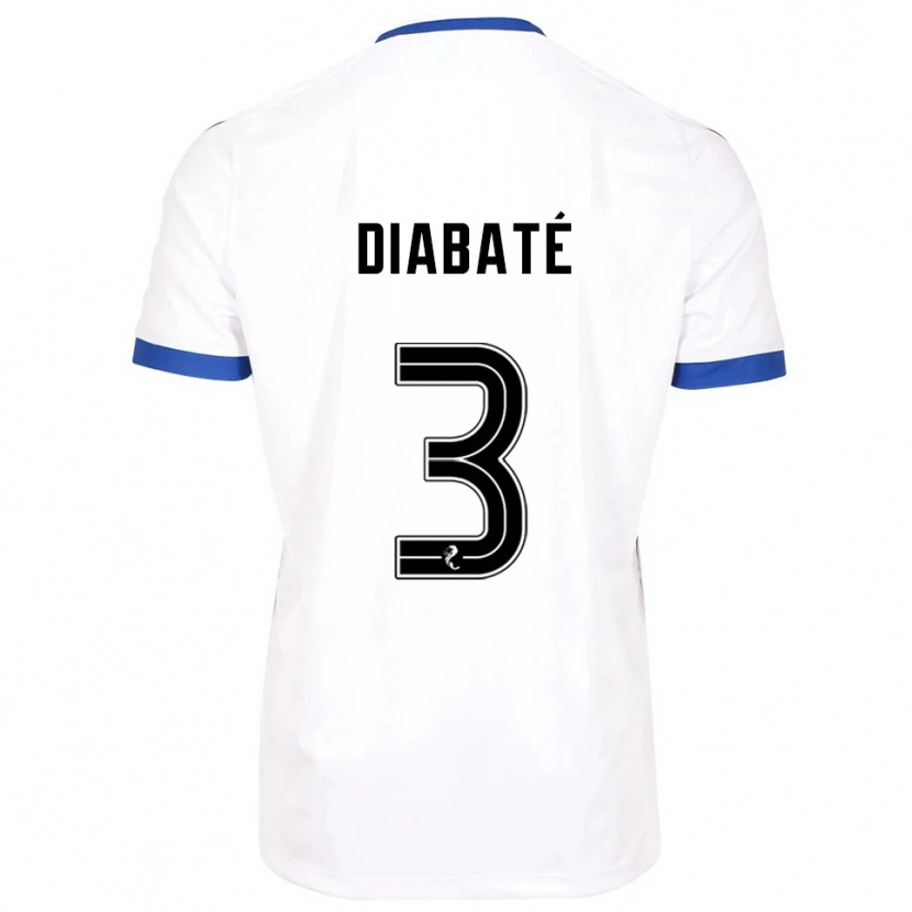 Danxen Mujer Camiseta Cheick Diabaté #3 Blanco Azul 2ª Equipación 2025/26 La Camisa