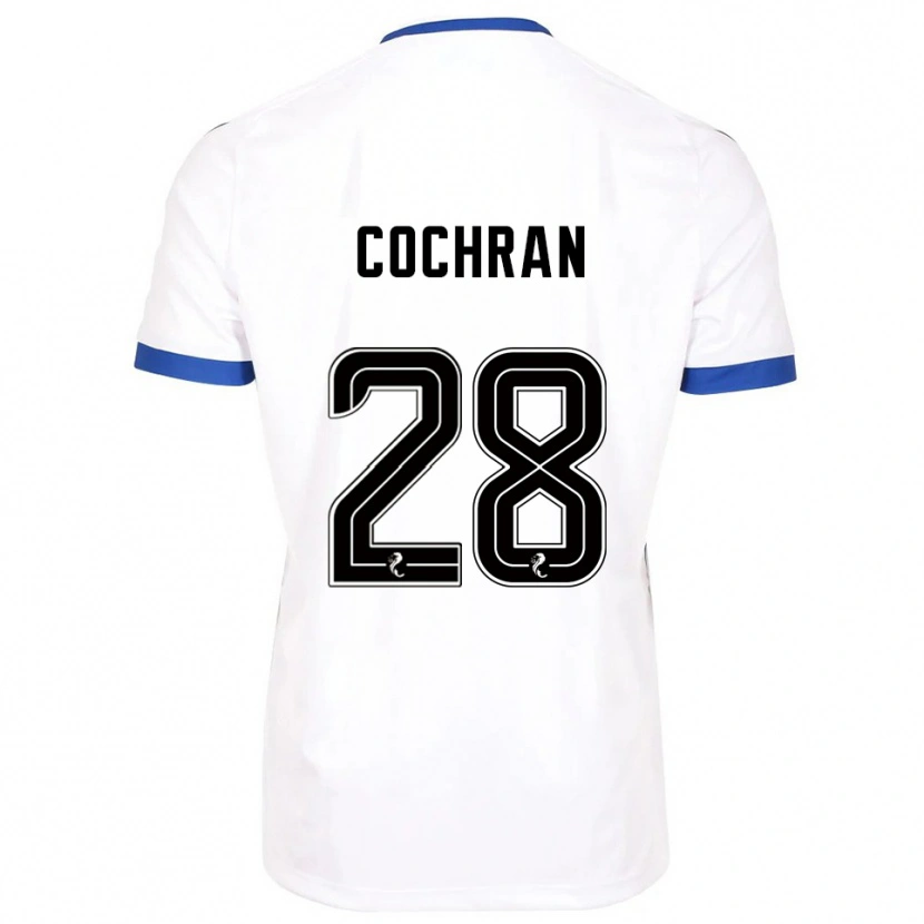 Danxen Mujer Camiseta Bobby Cochran #28 Blanco Azul 2ª Equipación 2025/26 La Camisa