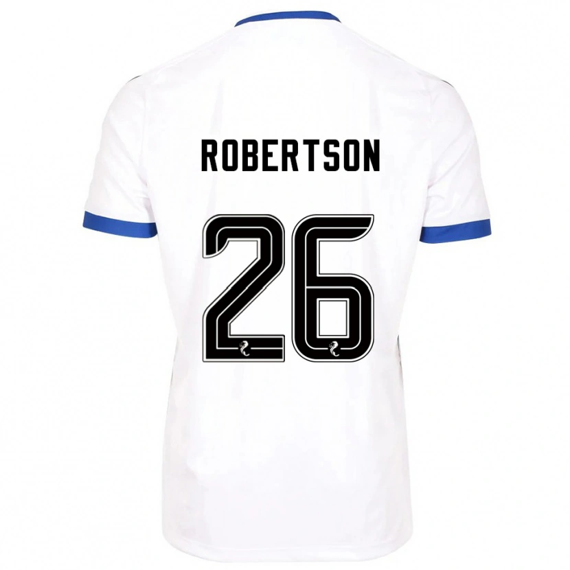 Danxen Mujer Camiseta Rebecca Robertson #26 Blanco Azul 2ª Equipación 2025/26 La Camisa