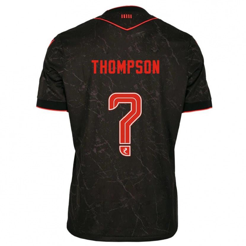 Danxen Mujer Camiseta Struan Thompson #0 Negro Rojo 2ª Equipación 2025/26 La Camisa