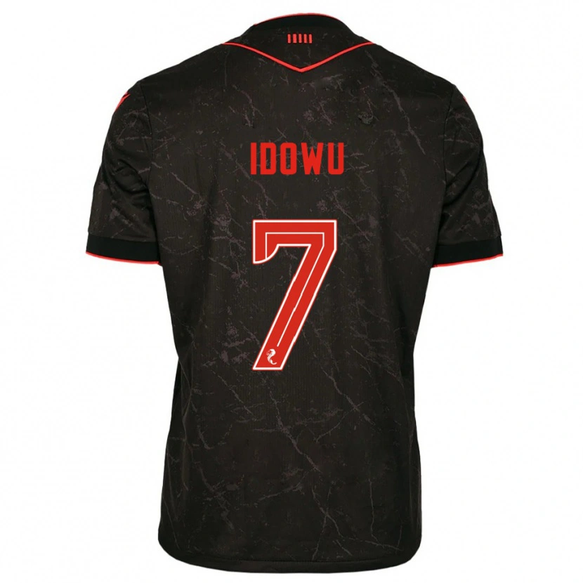 Danxen Mujer Camiseta Roland Idowu #7 Negro Rojo 2ª Equipación 2025/26 La Camisa