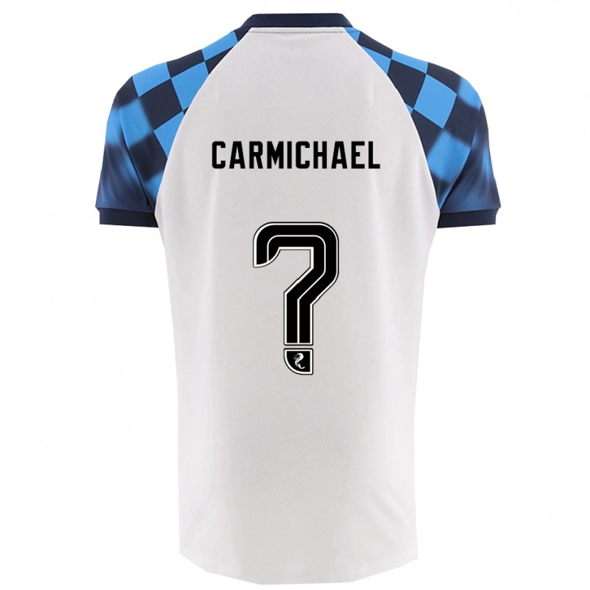Danxen Mujer Camiseta Liam Carmichael #0 Blanco Celeste 2ª Equipación 2025/26 La Camisa