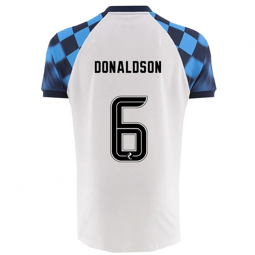 Danxen Mujer Camiseta Coll Donaldson #6 Blanco Celeste 2ª Equipación 2025/26 La Camisa
