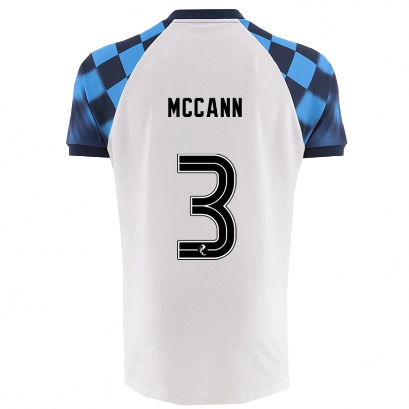 Danxen Mujer Camiseta Leon Mccann #3 Blanco Celeste 2ª Equipación 2025/26 La Camisa