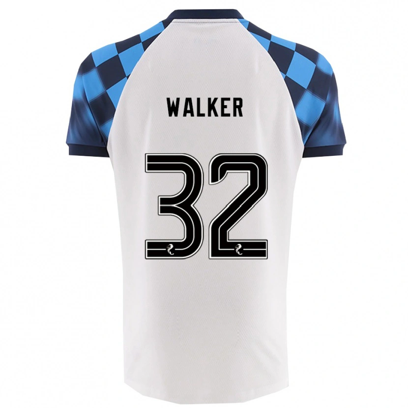 Danxen Mujer Camiseta Rhys Walker #32 Blanco Celeste 2ª Equipación 2025/26 La Camisa