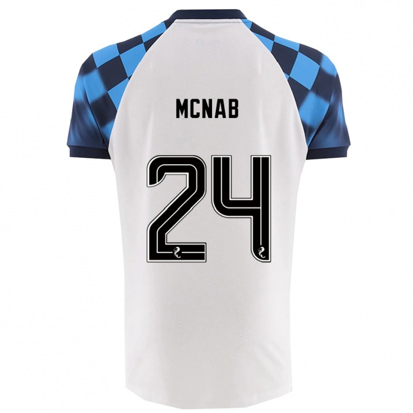 Danxen Mujer Camiseta Cameron Mcnab #24 Blanco Celeste 2ª Equipación 2025/26 La Camisa