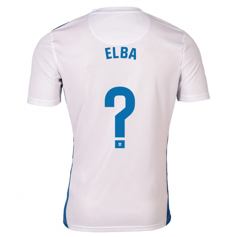 Danxen Niño Camiseta Elba Vergés Prats #0 Blanco Azul 1ª Equipación 2025/26 La Camisa