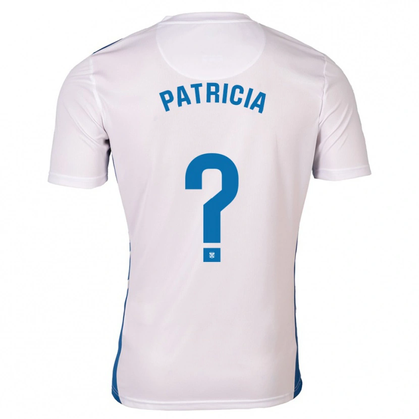 Danxen Niño Camiseta Patricia Gavira Collado #0 Blanco Azul 1ª Equipación 2025/26 La Camisa