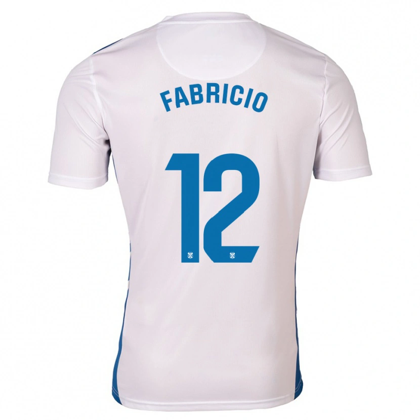 Danxen Niño Camiseta Fabricio #12 Blanco Azul 1ª Equipación 2025/26 La Camisa