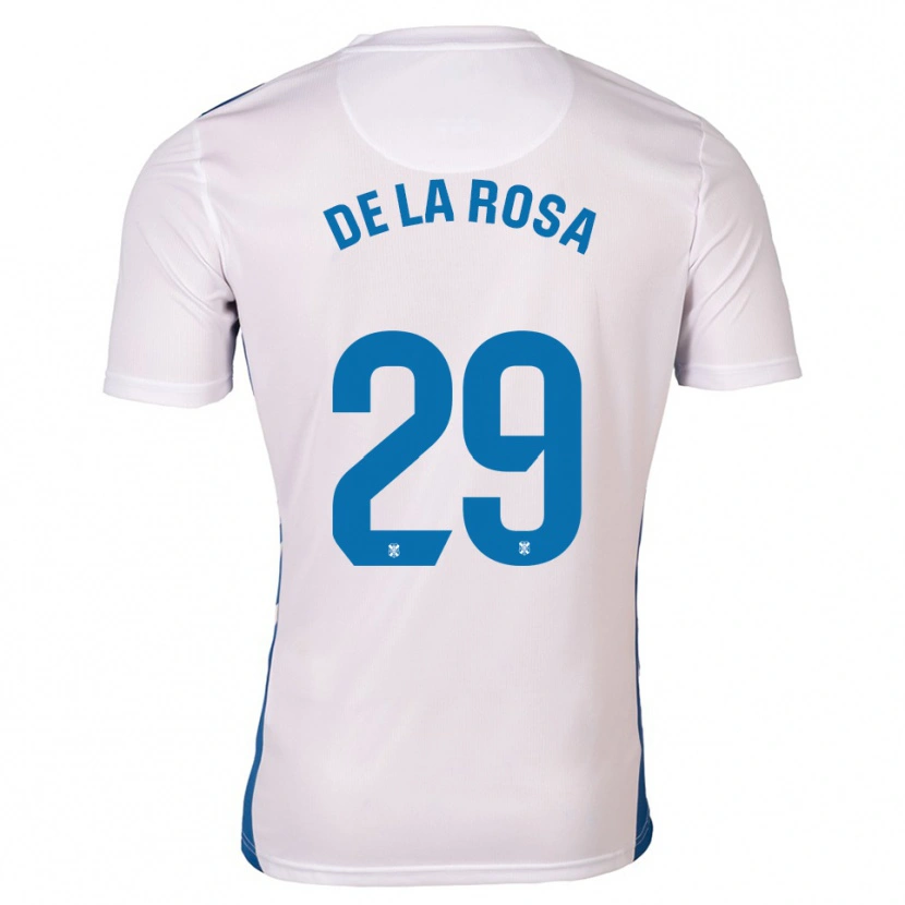 Danxen Niño Camiseta Raúl De La Rosa #29 Blanco Azul 1ª Equipación 2025/26 La Camisa