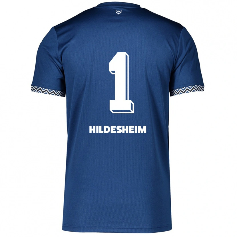 Danxen Niño Camiseta Philip Hildesheim #1 Azul Marino Blanco 1ª Equipación 2025/26 La Camisa