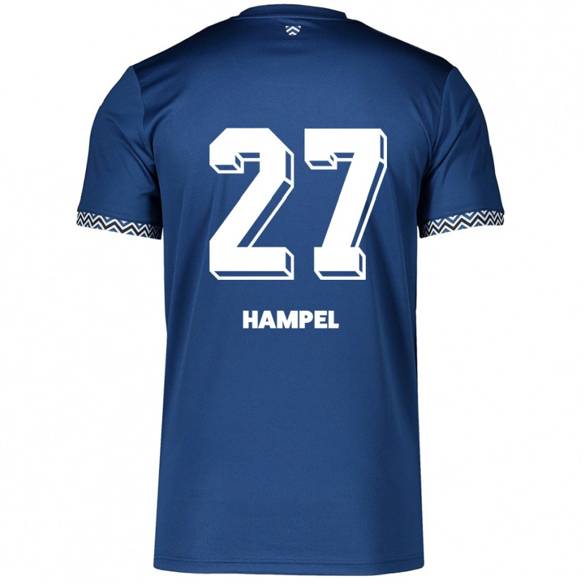 Danxen Niño Camiseta Jocelyn Hampel #27 Azul Marino Blanco 1ª Equipación 2025/26 La Camisa