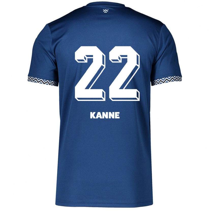 Danxen Niño Camiseta Louis Kanne #22 Azul Marino Blanco 1ª Equipación 2025/26 La Camisa