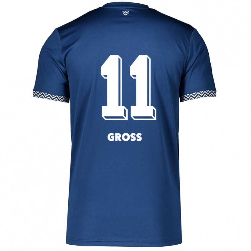 Danxen Niño Camiseta Danny Gross #11 Azul Marino Blanco 1ª Equipación 2025/26 La Camisa