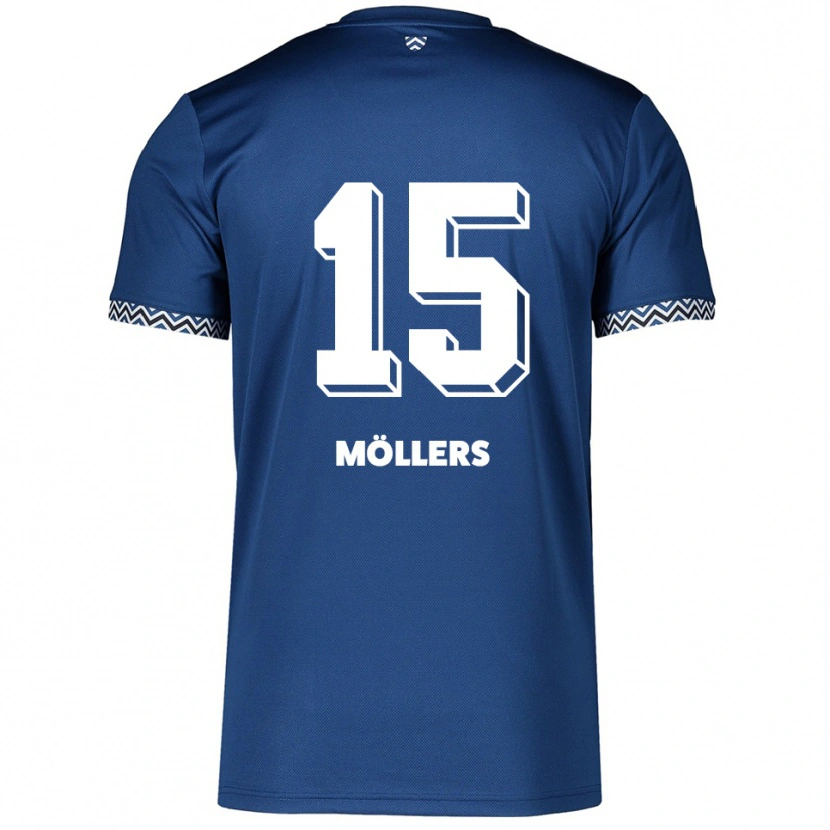 Danxen Niño Camiseta Niklas Möllers #15 Azul Marino Blanco 1ª Equipación 2025/26 La Camisa