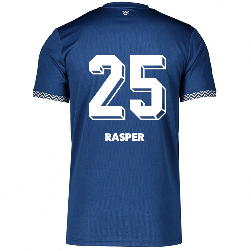 Danxen Niño Camiseta Christopher Rasper #25 Azul Marino Blanco 1ª Equipación 2025/26 La Camisa