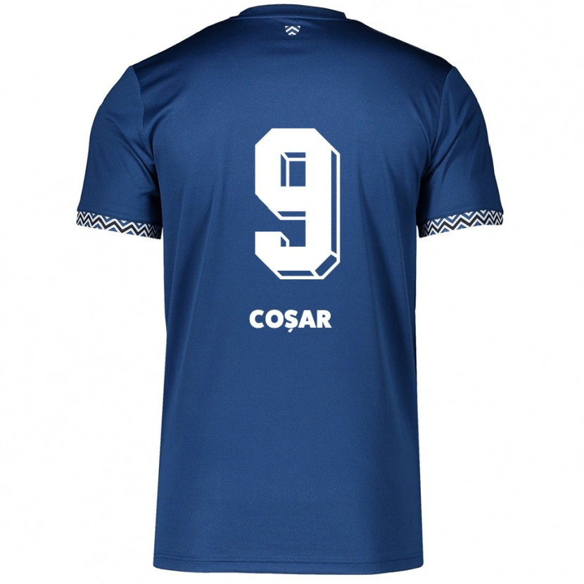 Danxen Niño Camiseta Tanay Coşar #9 Azul Marino Blanco 1ª Equipación 2025/26 La Camisa