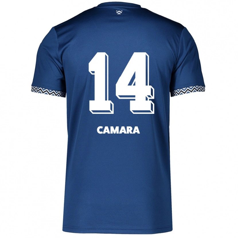 Danxen Niño Camiseta Fode Camara #14 Azul Marino Blanco 1ª Equipación 2025/26 La Camisa