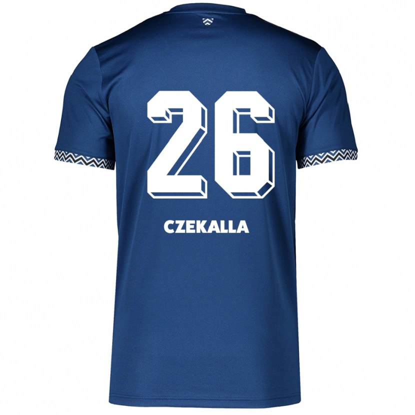 Danxen Niño Camiseta Anna Czekalla #26 Azul Marino Blanco 1ª Equipación 2025/26 La Camisa