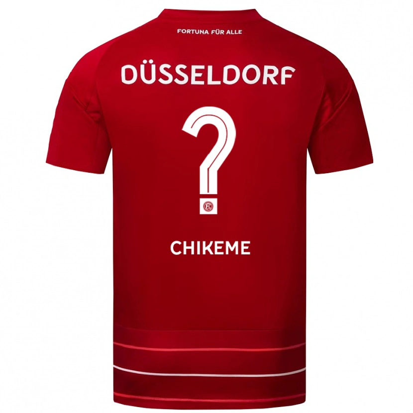 Danxen Niño Camiseta Aidan Chikeme #0 Rojo Blanco 1ª Equipación 2025/26 La Camisa