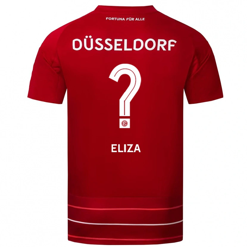 Danxen Niño Camiseta Eliza Bivolaku #0 Rojo Blanco 1ª Equipación 2025/26 La Camisa