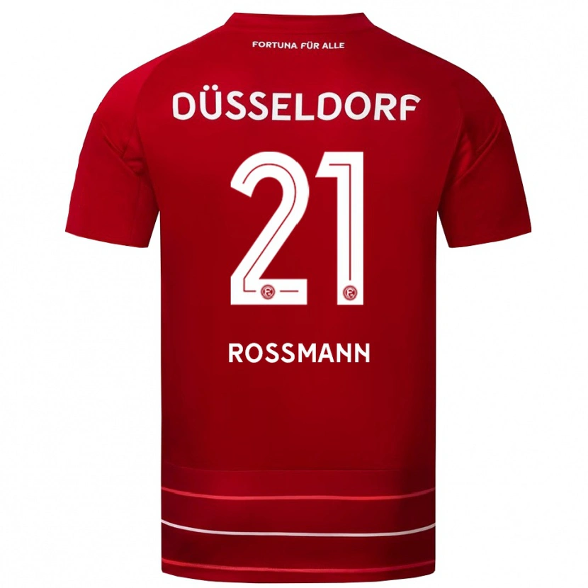 Danxen Niño Camiseta Tim Rossmann #21 Rojo Blanco 1ª Equipación 2025/26 La Camisa