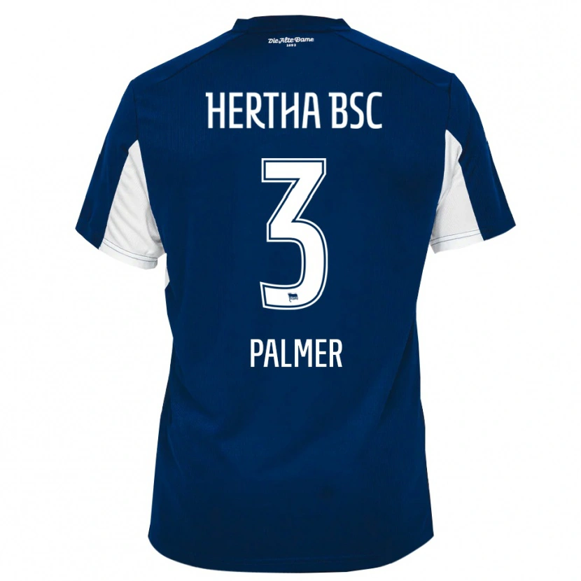 Danxen Niño Camiseta Nelly Palmer #3 Blanco Azul 1ª Equipación 2025/26 La Camisa