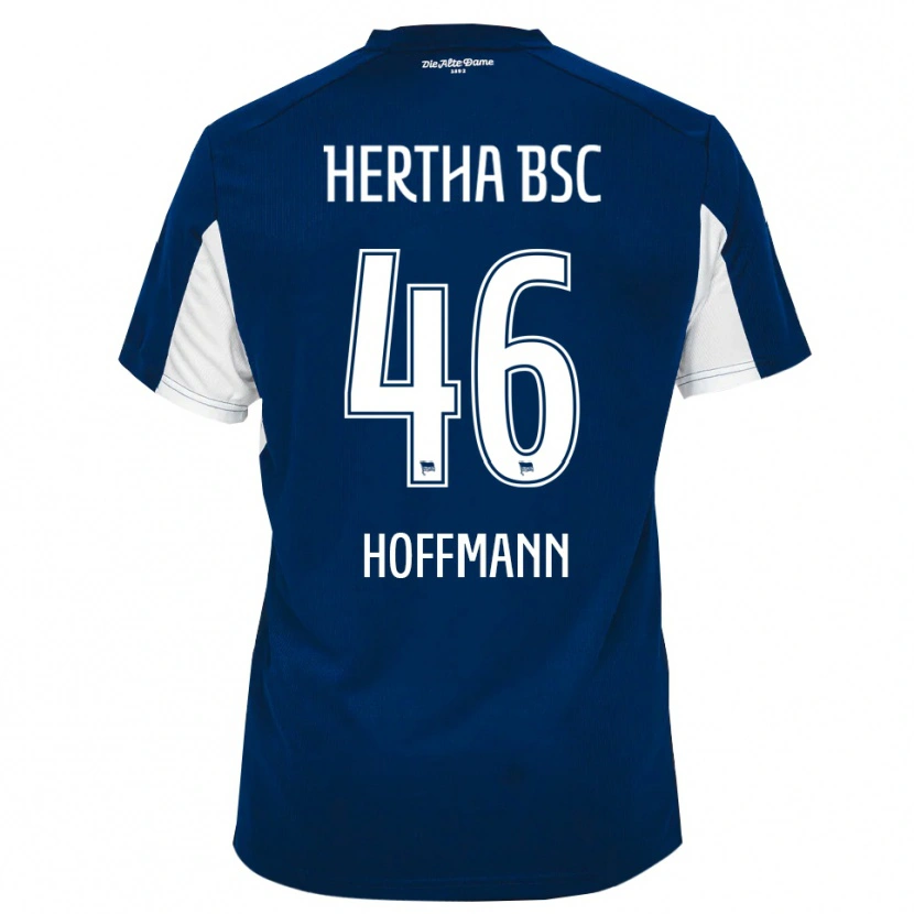 Danxen Niño Camiseta Tim Hoffmann #46 Blanco Azul 1ª Equipación 2025/26 La Camisa