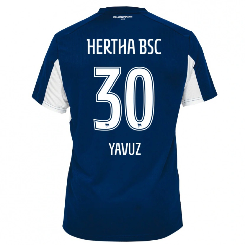 Danxen Niño Camiseta Senanur Yavuz #30 Blanco Azul 1ª Equipación 2025/26 La Camisa